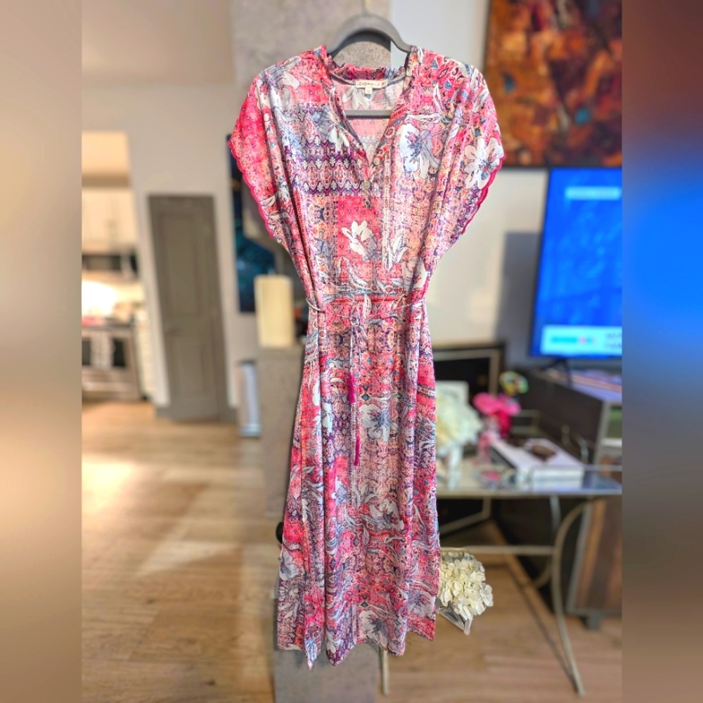 Stunning Love Kyla Pink Floral Maxi Dress